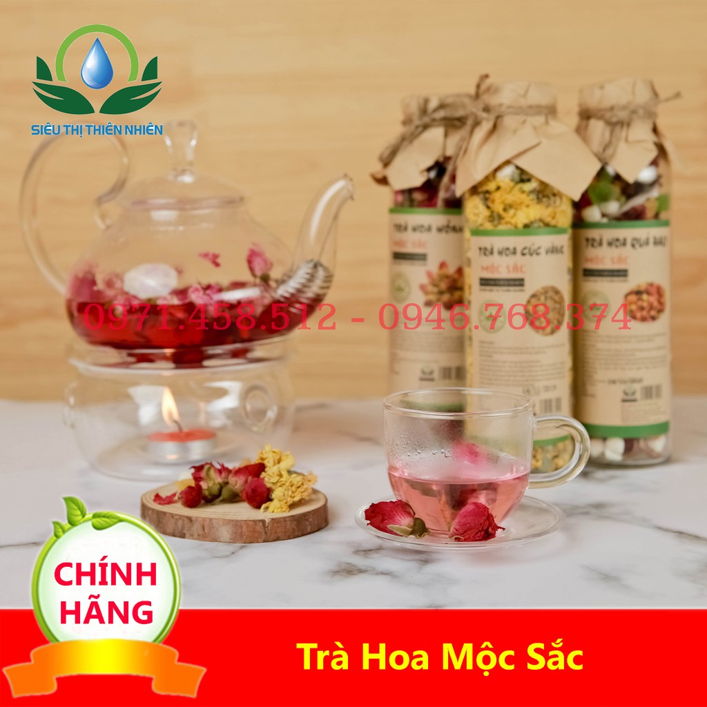 Sét quà tặng trà hoa cao cấp:Cúc Vàng Bông,Hoa Hồng,Hoa Quả Bali