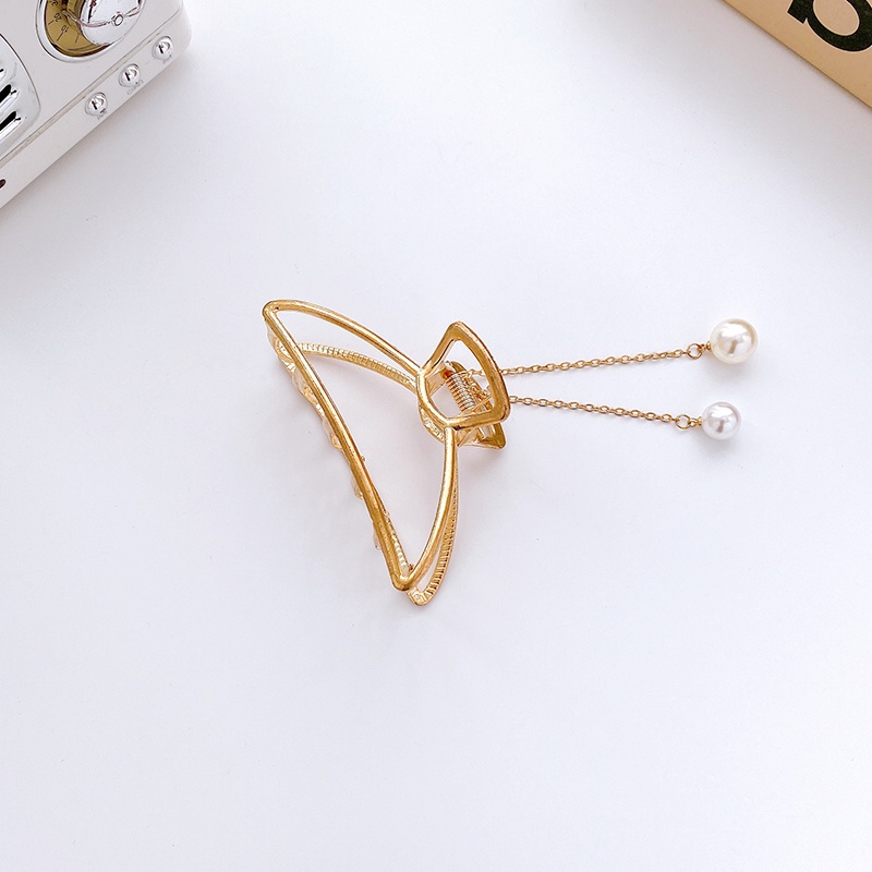 Kẹp tóc càng cua đính ngọc trai phối tua rua thời trang Hàn Quốc cho nữ