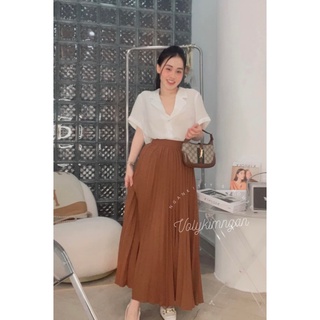 Chân Váy Dập Li Dài
