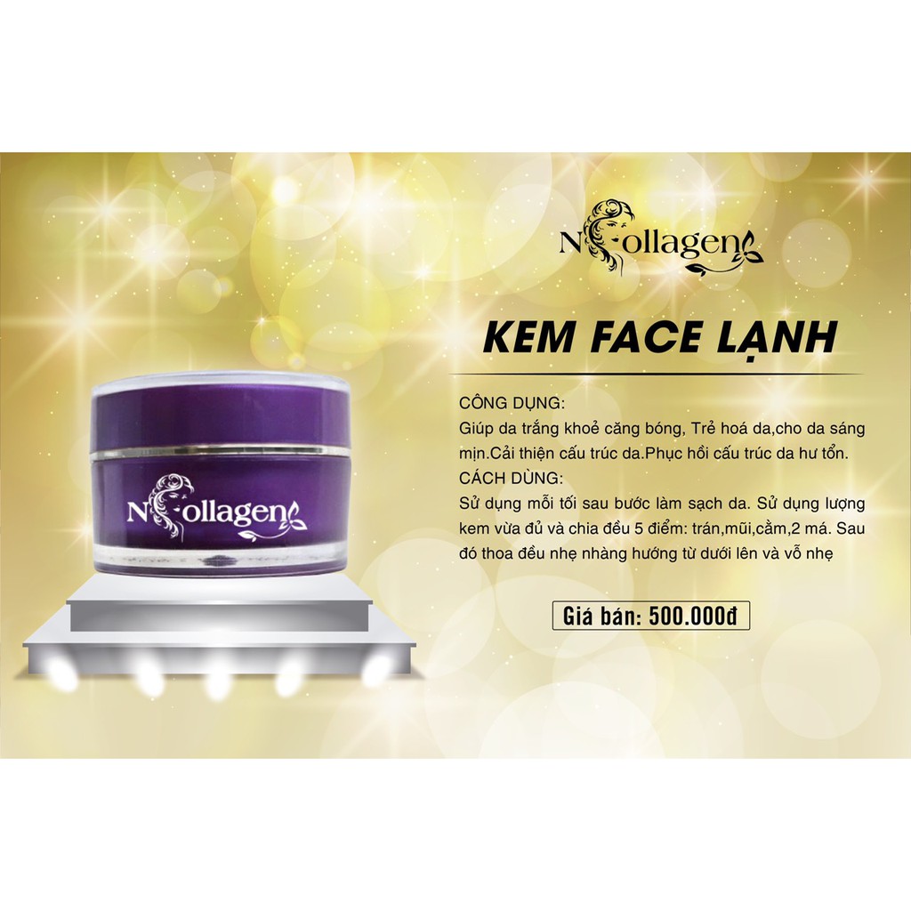 WHITE GLOW SKIN Kem face lạnh chính hãng N-COLLAGEN Ngân Collagen