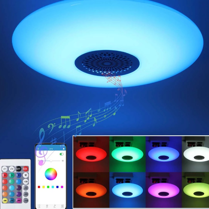 Đèn LED Hình Đĩa Bay Ufo RGB Thay Đổi Màu Sắc Có Điều Khiển Từ Xa