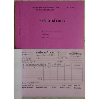 Phiếu Xuất Kho 2 liên khổ A5 ( quyển 80 tờ) có đường xé