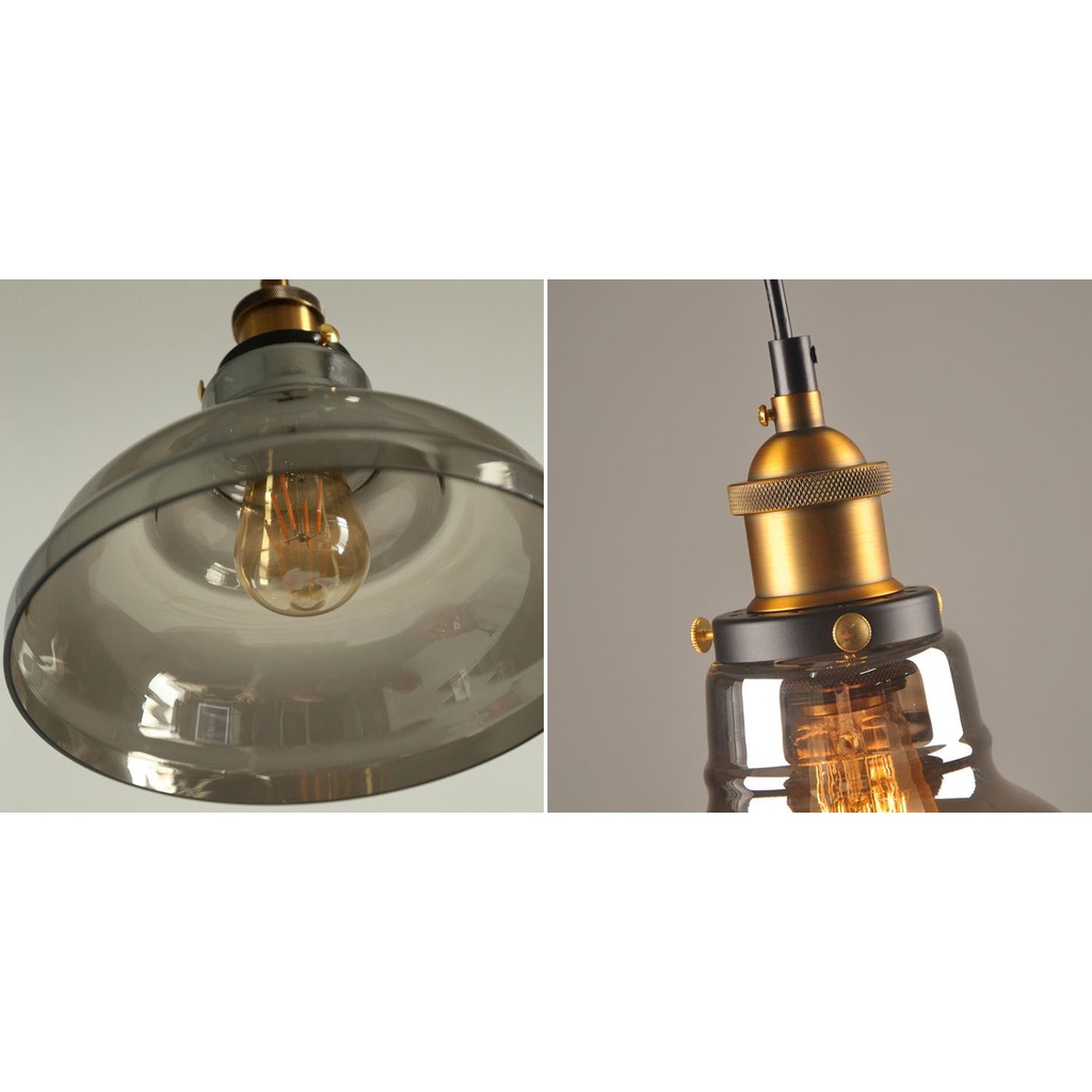 Đèn thả chao THỦY TINH CAO CÂP hiện đại trang trí nhà cửa KÈM BÓNG Led ST64 .