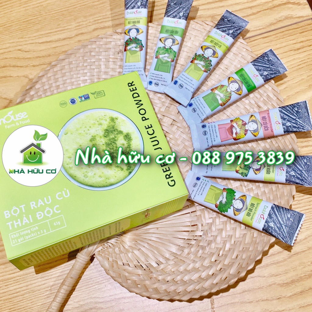 Combo Bột Rau Củ Detox - Thải Độc 63g Dalahouse - Date: 2/2023 - Nhà hữu cơ