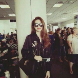 Áo khoác Bomber thêu # hồ ngọc hà