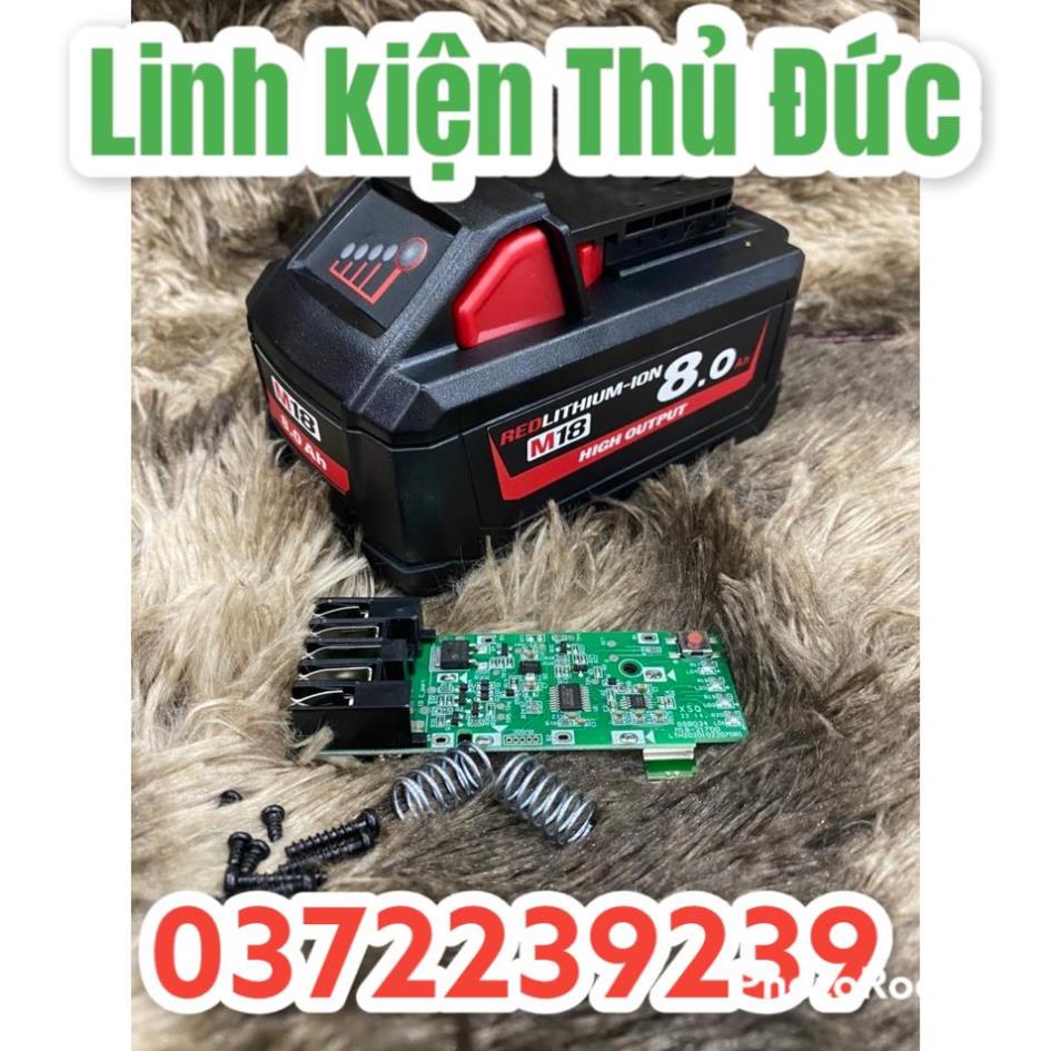 lktd BN. Vỏ mạch Milwaukee 5s-2p 18V 8AH cell 21700, nhận sạc zin.
