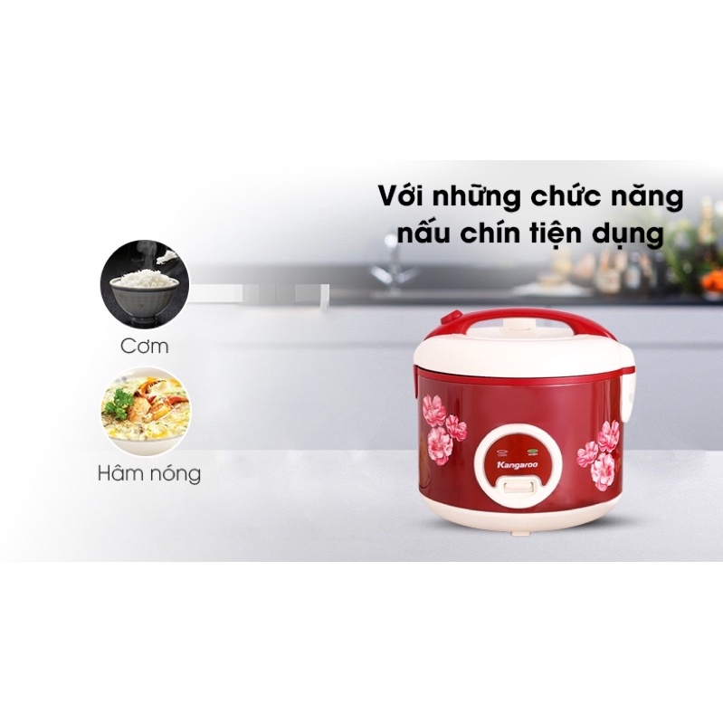 Nồi cơm điện nắp gài Kangaroo 1.8 lít KG18RC3Hàng chính hãng 100% bảo hành 12T sản phẩm là hàng trưng bầy như mới mới 99