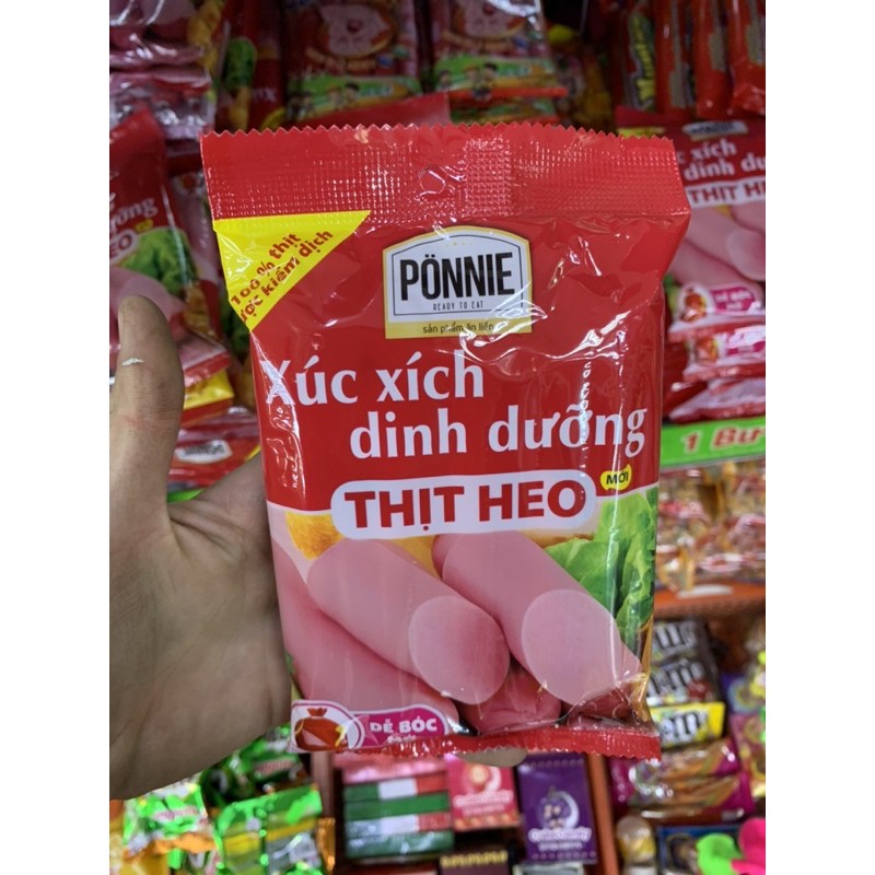 Xúc Xích Dinh Dưỡng Thịt Heo Ponnie gói 175g (5cây *35g)