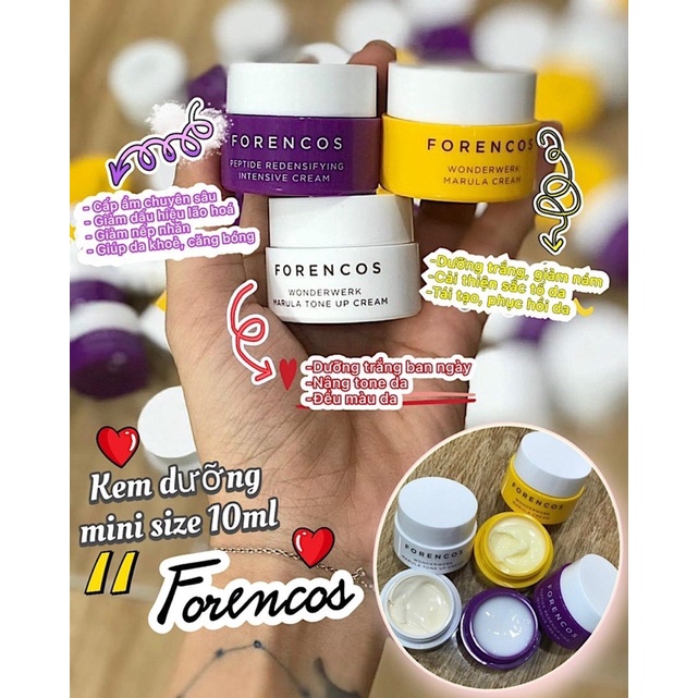 Kem dưỡng trắng da Forencos ngày và đêm full và mini
