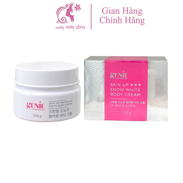 KEM BODY TINH THỂ NƯỚC GENIE SKIN UP SNOW WHITE BODY CREAM 200G CHÍNH HÃNG