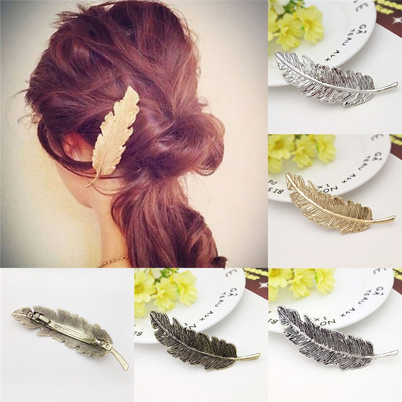 Trâm Cài Tóc Hình Chiếc Lá Phong Cách Retro