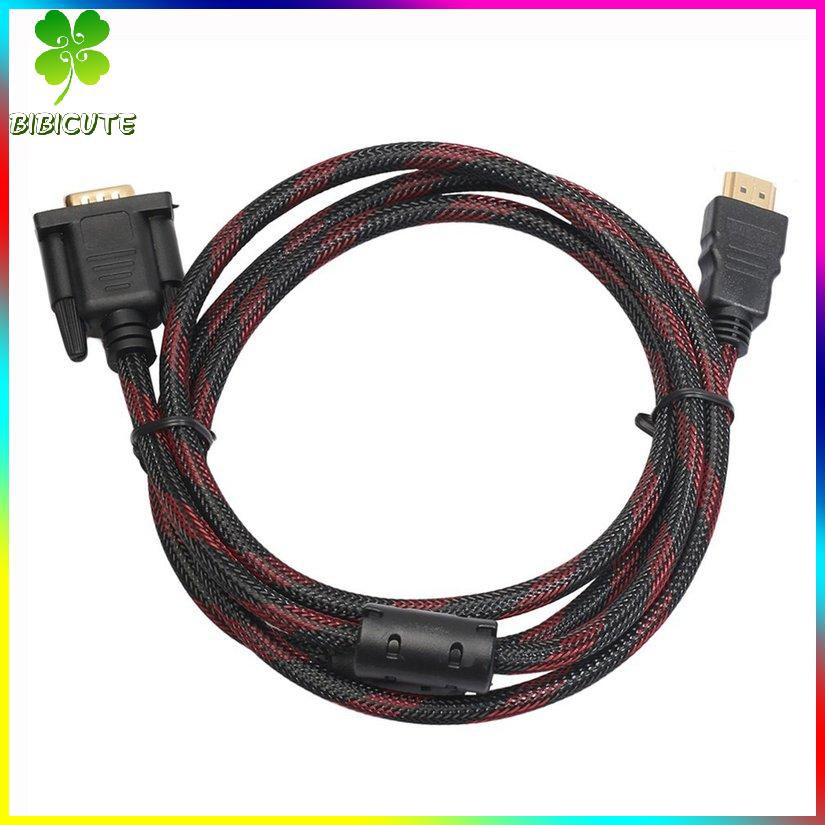 [Fast delivery]1.5M HDMI-compatible Male To VGA Data Connector Adapter Converter Cable Black