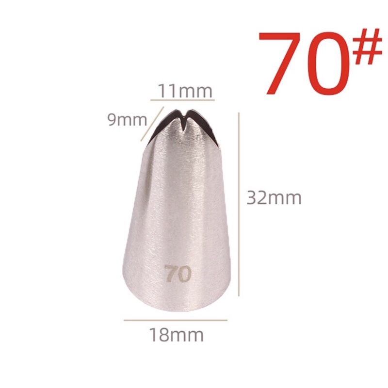 Đui lá bắt bánh kem đúc không mối hàn inox không han gỉ 70