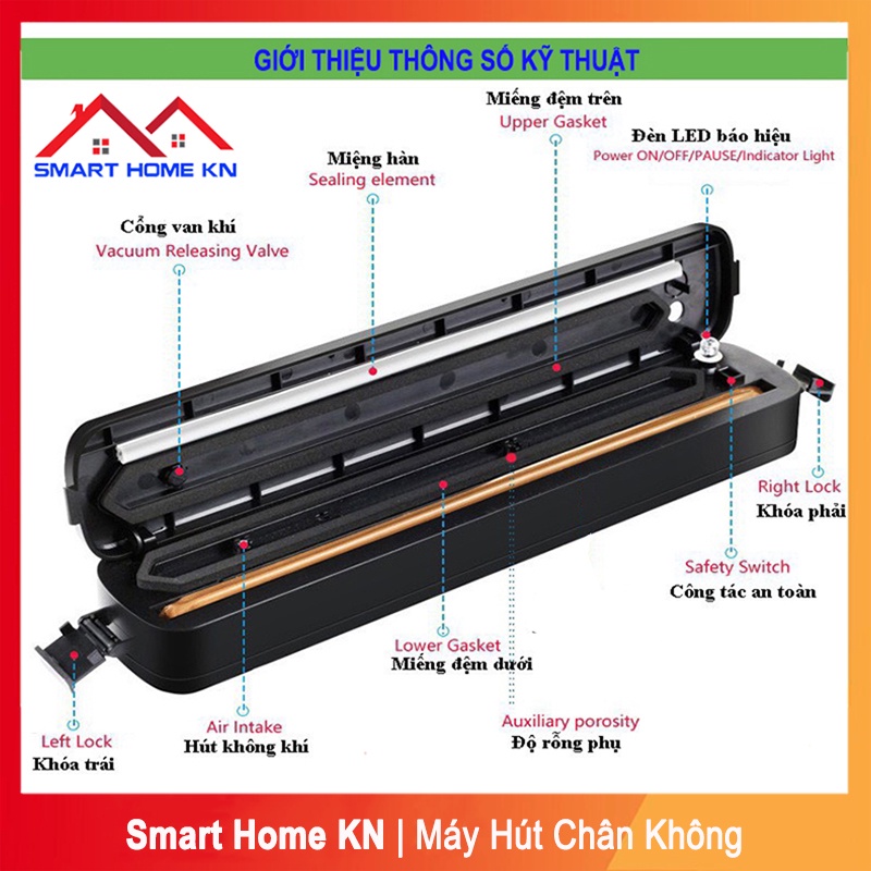 Máy hút chân không thực phẩm mini gia đình Vacuum Sealer