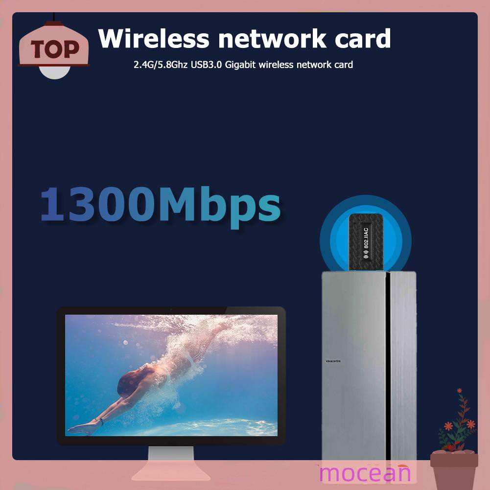 Usb 3.0 Wifi Dongle 1300m 2.4 + 5.8g Băng Tần Kép Mocean | BigBuy360 - bigbuy360.vn