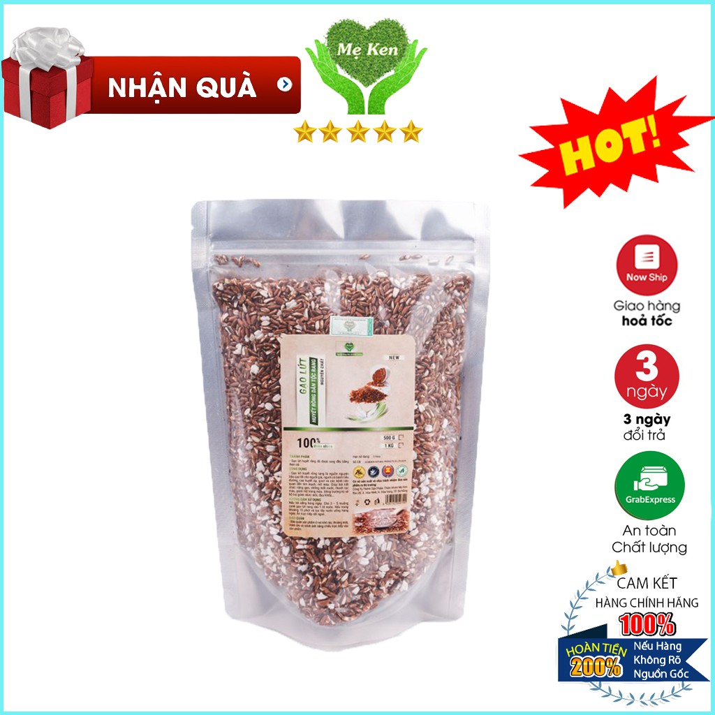 Gạo Lứt Huyết Rồng Hữu Cơ Nguyên Chất Mẹ Ken Loại 1 Rang Sẵn 500gr 💞 Gạo Lứt Đỏ Giảm Cân, Hút Chân Không [Mộc Thiên]