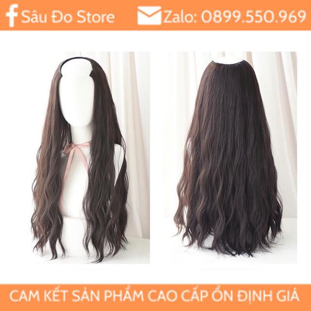 ⭐️ TẶNG XỊT DƯỠNG⭐️ TÓC KẸP U NỬA ĐẦU SÓNG TRỤC BẢNG 6 MÀU DÀI 60CM