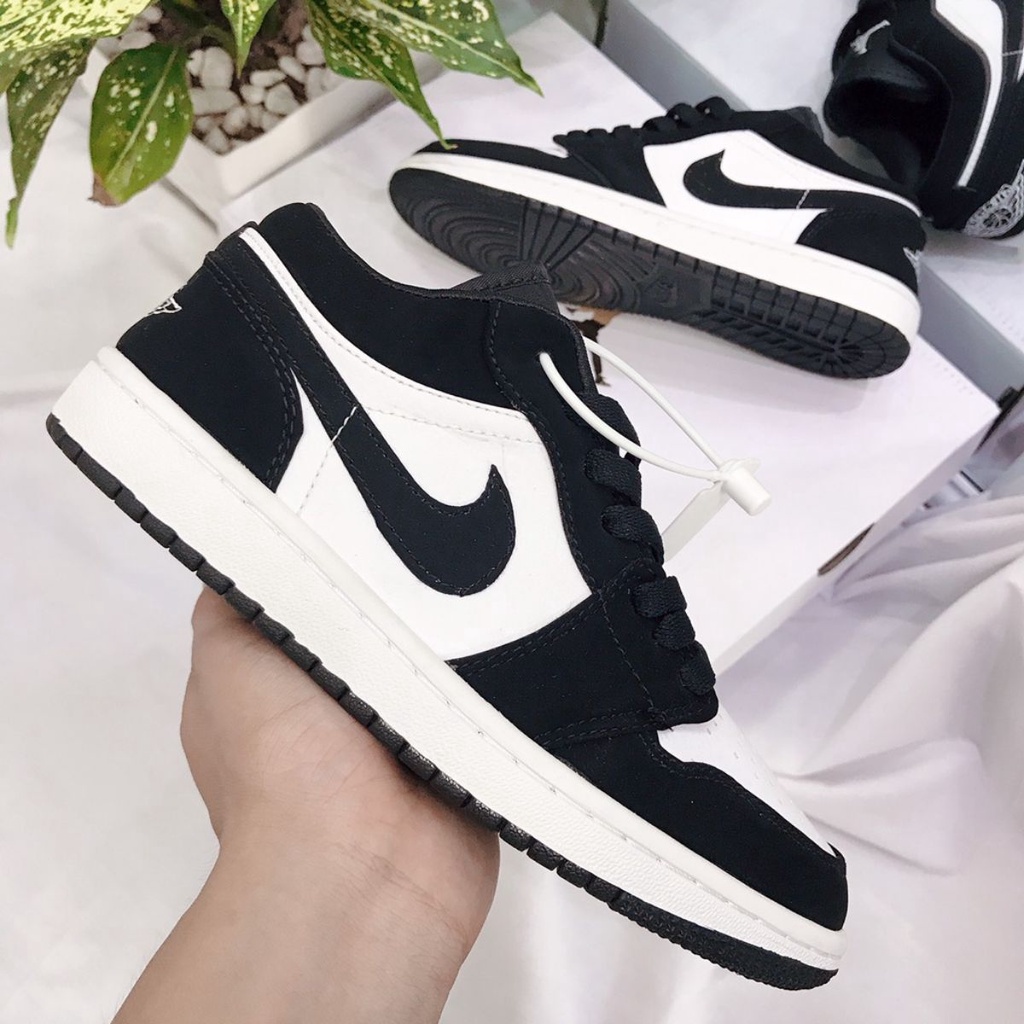Giày 𝐉𝐨𝐫𝐝𝐚𝐧 1 low panda đen trắng, Giày JD1 low panda cổ thấp bản đẹp đầy đủ bill box