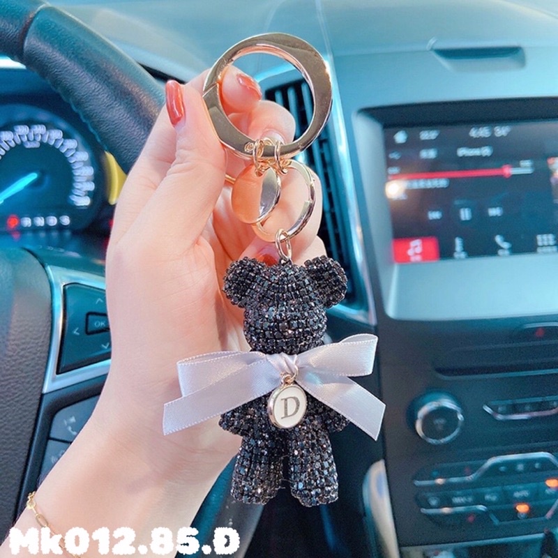 Móc khoá gấu nhiều màu phong cách sang trọng