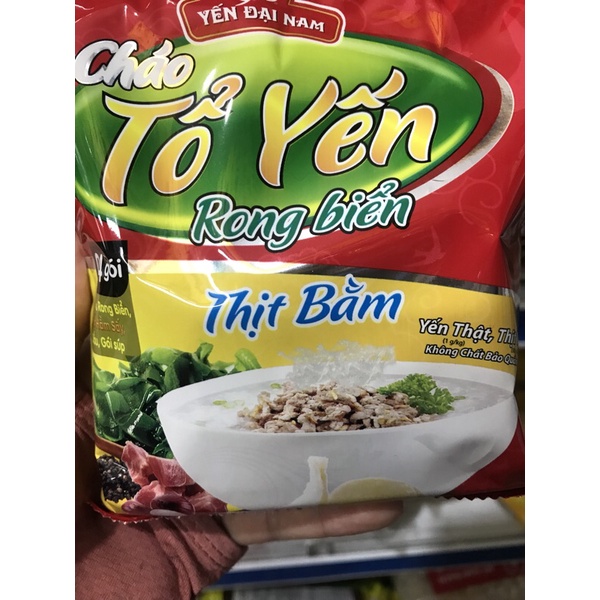 gói cháo tổ yến rong biển thịt bằm đại nam cho một bữa sáng