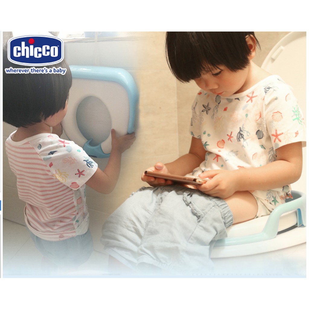 Bệ Thu Thỏ Bồn Cầu Cho Bé Chicco 12mth+ - Lót Bồn Cầu Mùa Đông - Dụng Cụ Cho Bé Tập Đi Vệ Sinh - MÃ TE92