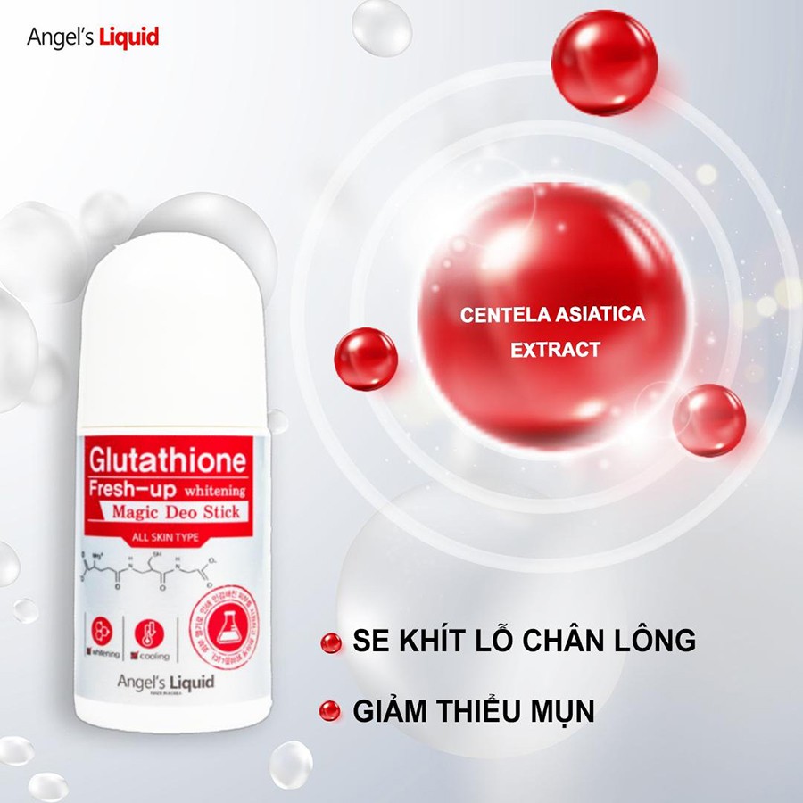 Lăn khử mùi dưỡng trắng mờ thâm đặc trị mồ hôi angel's liquid glutathione fresh-up whitening magic deo stick - Lamicare | BigBuy360 - bigbuy360.vn