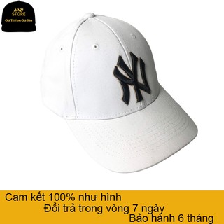 Mũ | Nón Kết | Nón Lưỡi Trai NY Màu Trắng Form Đẹp
