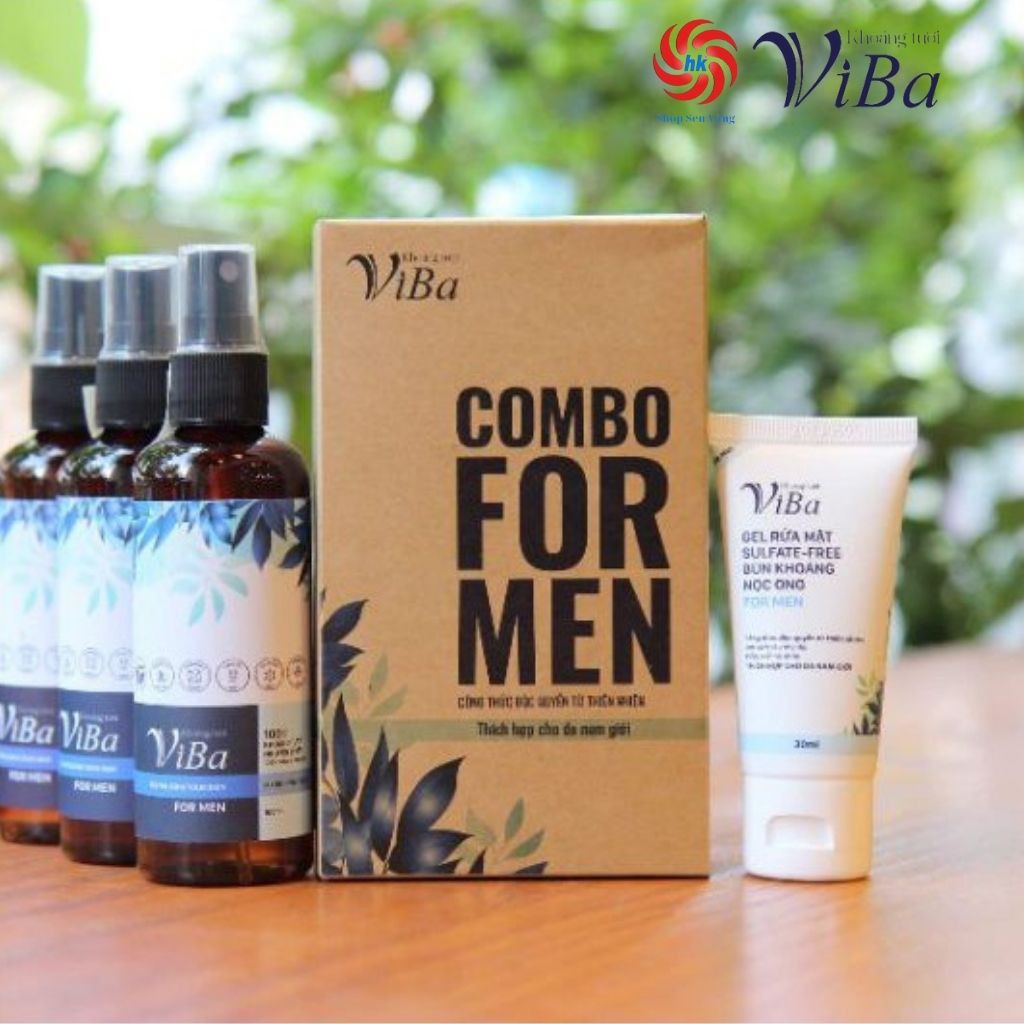 Combo Mentotal/ Xịt Khoáng Và Gel Rửa Mặt ViBa Dành  Cho Nam