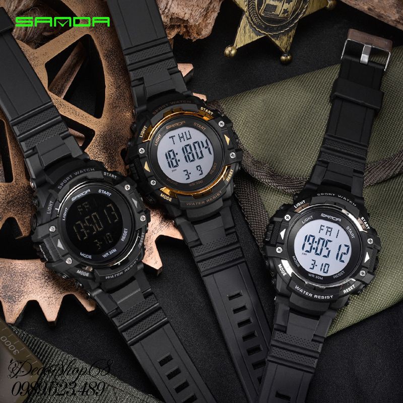 Đồng hồ thể thao nam SANDA cao cấp chống nước tốt siêu bền W19 | BigBuy360 - bigbuy360.vn