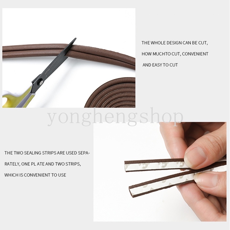 Cuộn Băng Keo Xốp 5M Cách Âm Chống Bụi Chống Ồn Cho Cửa Ra Vào/Cửa Sổ