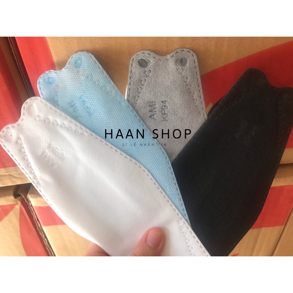 (1 túi/10c) Khẩu trang kháng khuẩn KF94 tiêu chuẩn Hàn Quốc chống bụi mịn, kháng khuẩn cao cấp
