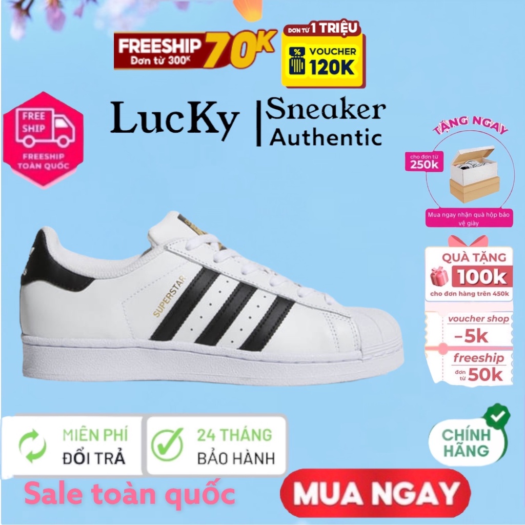Giày sneaker adidas mũi sò tem vàng chuẩn xịn full size nam nữ [Full box+bill]