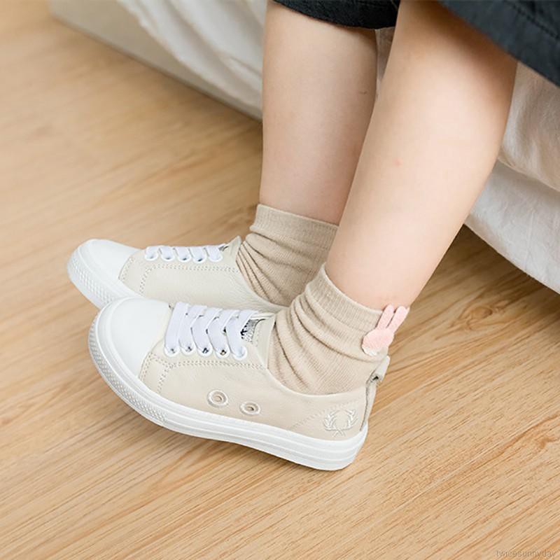 Bộ 5 đôi vớ thiết kế trang trí hình chú thỏ xinh xắn đáng yêu dành cho bé gái