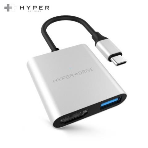 Cổng Chuyển Hyperdrive 3 in 1 HDMI 4K Usb-C Cho Macbook,PC,Devices Chính Hãng