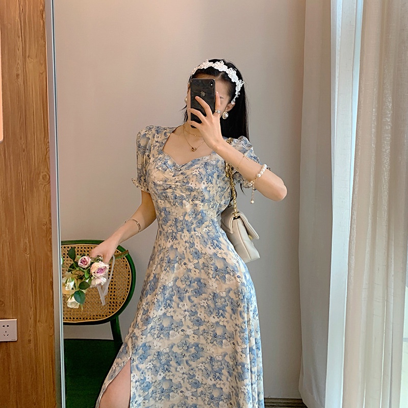 Đầm IELGY ôm dáng họa tiết hoa thiết kế thời trang dành cho nữ