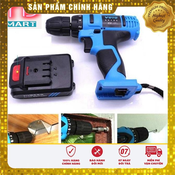 [ FREE SHIP ] Máy khoan pin cầm tay VOTO 12V -21V hàng chính hãng