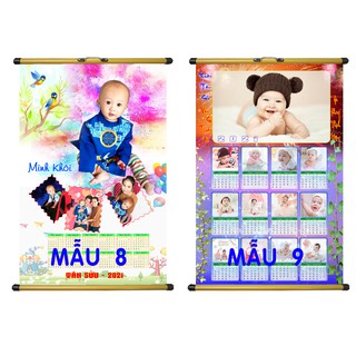 LICH TREO TƯỜNG 40 X 60CM , in lên trên giấy ảnh bóng đẹp, cán màng mờ chống nước + sáo treo.