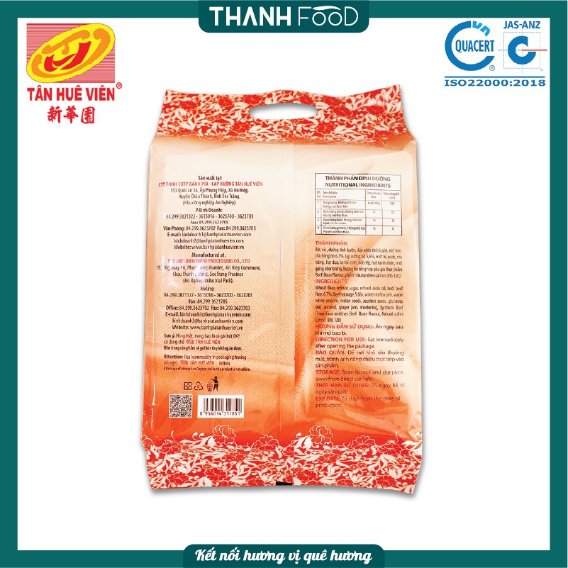 Bánh pía chà bông bò Tân Huê Viên túi 12 bánh