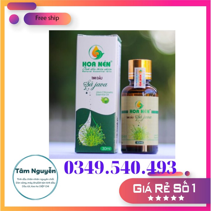 Tinh dầu Sả Java - 30ml HOA NÉN *** đuổi muỗi, khử mùi