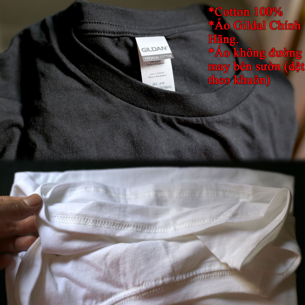 Áo Phông Nữ Cotton 100% In Hình 3D Cao Cấp Phong Cách - Áo Thun Gildan Nam Nữ Unisex Ngắn Tay Chất Mát Mùa Hè Szone PF49