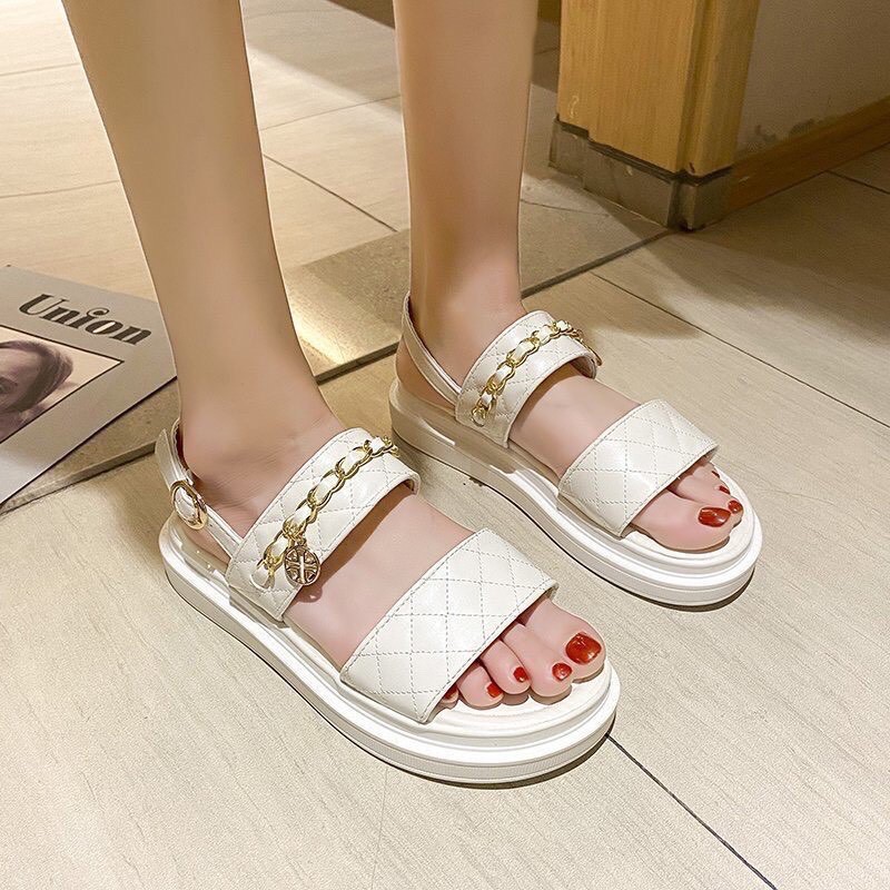 ( 2 Màu ) Sandal Nữ Quai Xích Mới Kiểu Dáng Sang Chảnh Cực Chất Cho Các Nàng