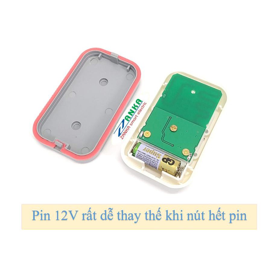 Bộ 2 nút nhấn 1 chuông cửa không dây TP 717