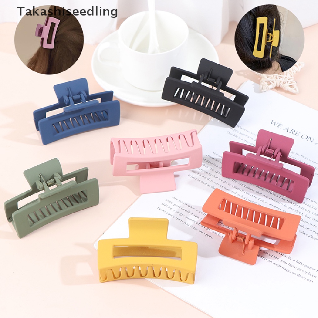 Kẹp tóc càng cua dáng vuông nhám thiết kế đơn giản thời trang dành cho nữ