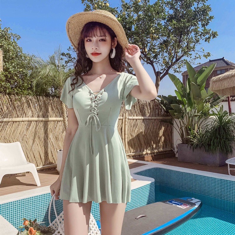 Bikini Dạng Váy Đan Ngực Mẫu Mới 2021 XANH 9072 | BigBuy360 - bigbuy360.vn