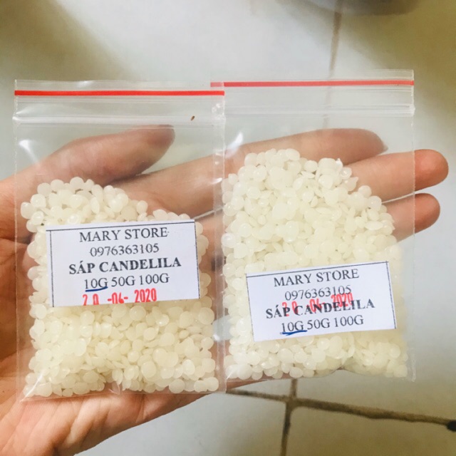 Sáp candelila 10g, 50g- nguyên liệu làm mỹ phẩm handmade