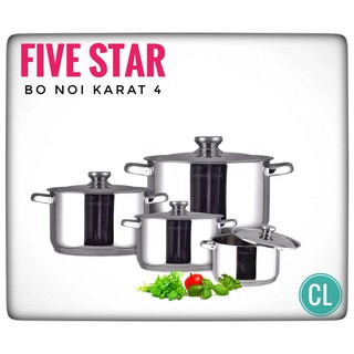 BỘ NỒI 4 MÓN FIVESTAR KARAT