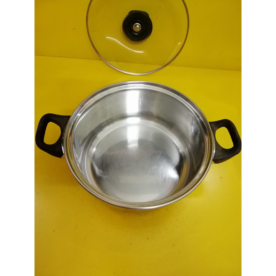 Nồi inox nội địa Nhật, size 22cm, cao 10cm (mã 827), Dùng được bếp từ