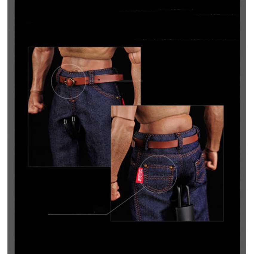 Quần Jeans nam Denim tỉ lệ 1 / 6 cho mô hình nhân vật nam 12 ' '