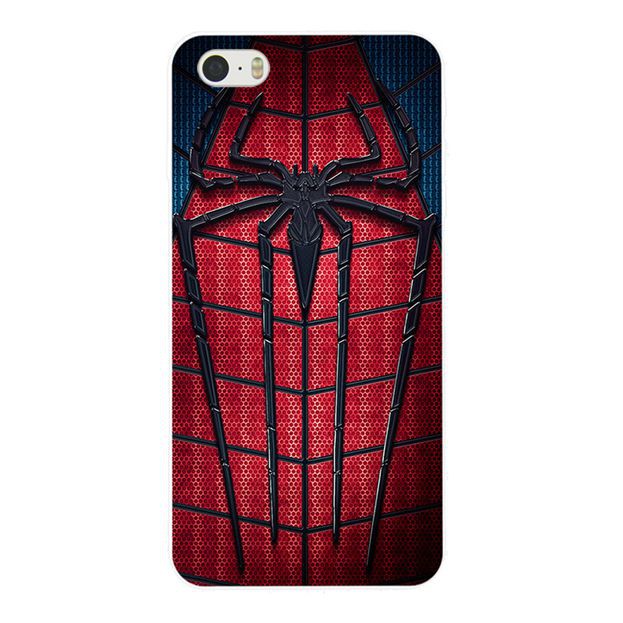 Ốp điện thoại in hình Spiderman cho iPhone 5 5s SE 5C 6 6S 7 8 10 X XS XR MAX Plus