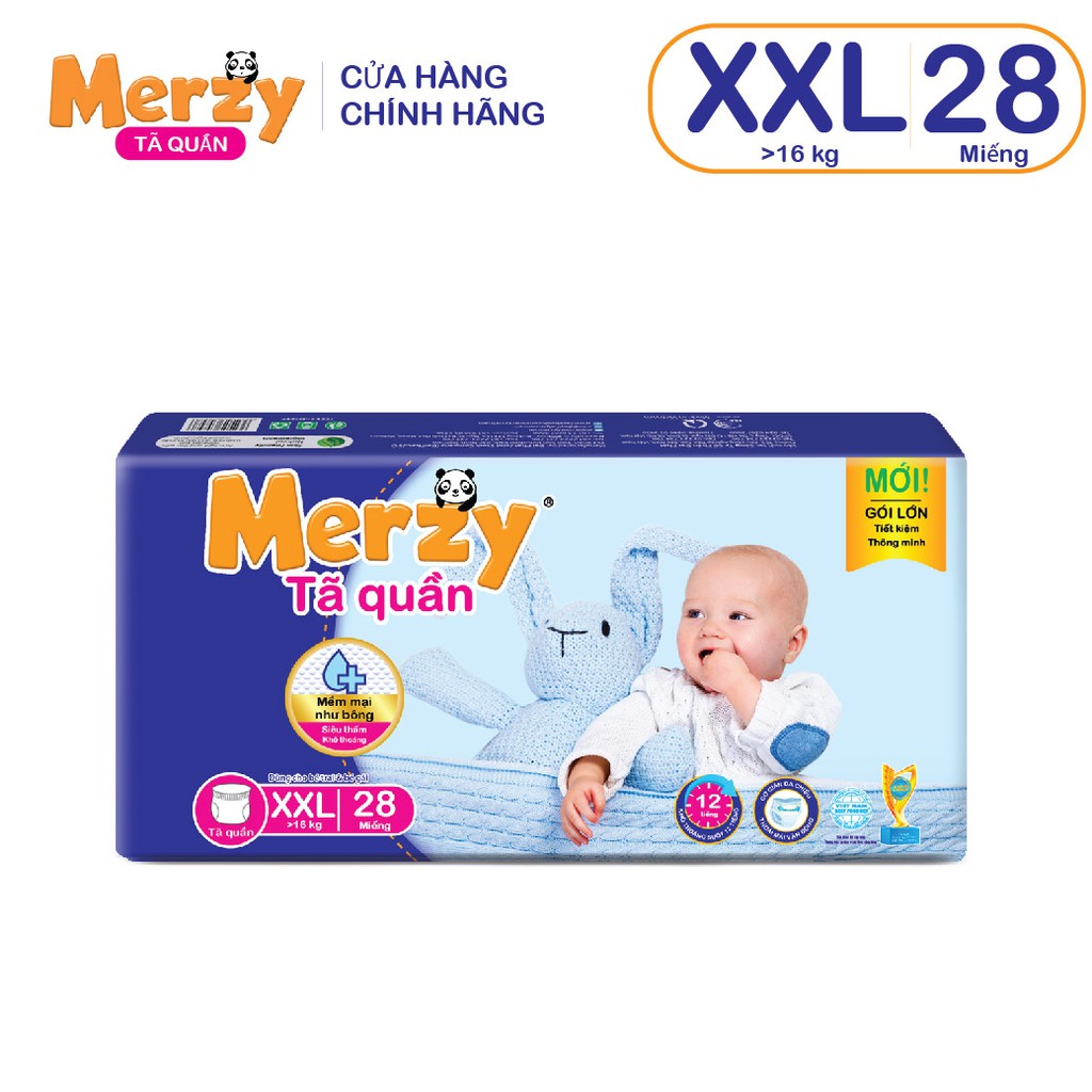 Tã quần Merzy gói đại M40/ L36/ XL32/ XXL28